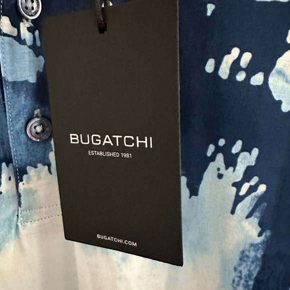 Bugatchi Blue Polo - NWT - XL - 100% Mercerized Cotton - Extra Soft - Tropical - Picture 4 of 7